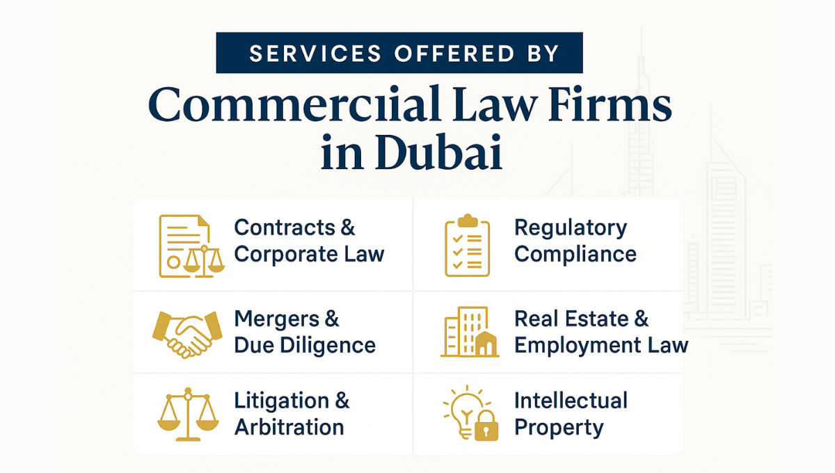 Services Offered by Commercial Law Firms Dubai