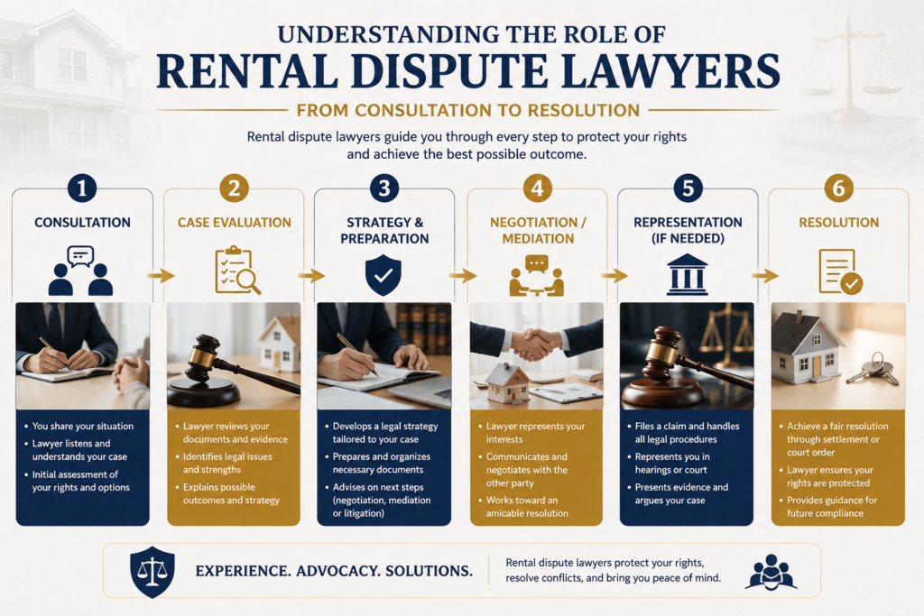 Rental dispute lawyer process for resolution